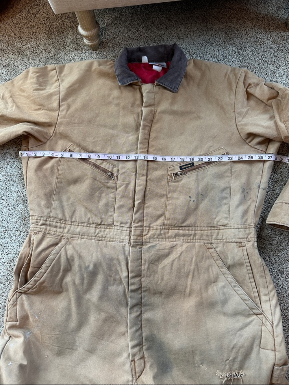 Dickies duck canvas coveralls, chest 46/48, medium length - Picture 9 of 11